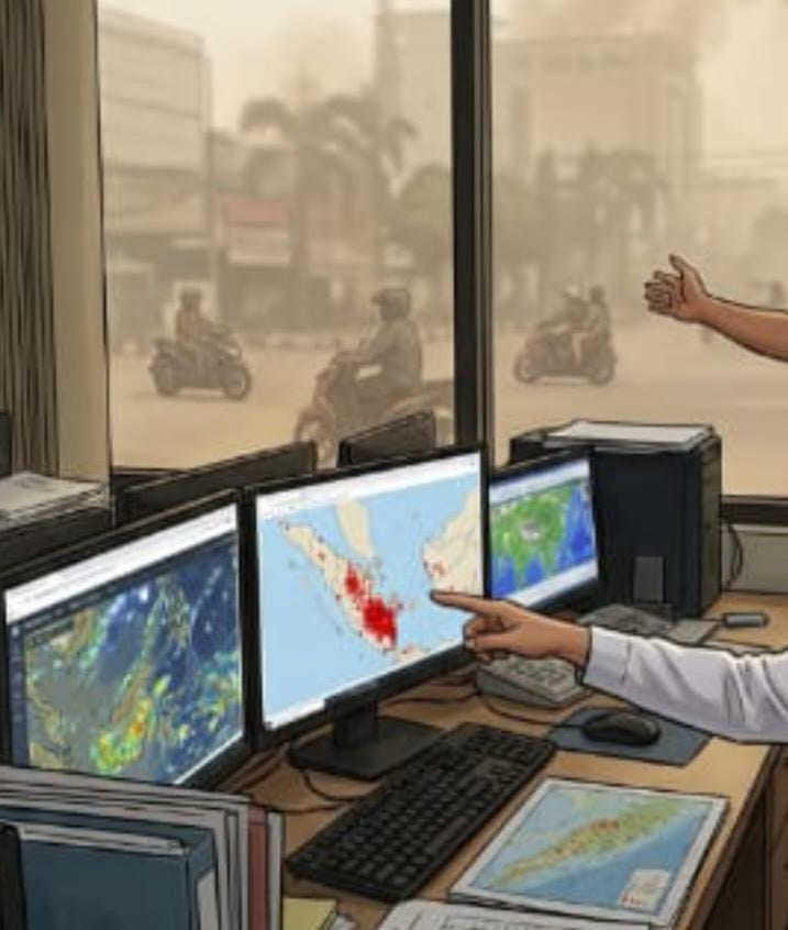 5.983 Hotspot Terdeteksi di Sumatera, Sumsel Terdeteksi 4.169 Titik, Riau 115